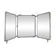 Antique barber's triptych mirror