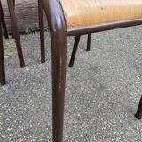4 vintage school chairs