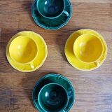 Set of 8 Longchamp multi-colored coffee cups