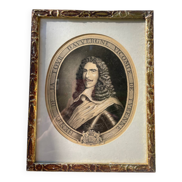 Classic antique man portrait in gilded frame