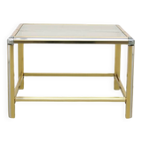 vintage gold & silver coffee table glass table top