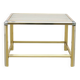 vintage gold & silver coffee table glass table top