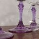Set of 5 crystal purple stemmed glasses from the great brand Cristal d'Arques