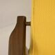 Armchair Henryk Lis 300-190 years 1970 yellow fabric Pierre Frey.