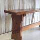 Solid wood bench - mid 20th century