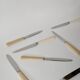 set of 6 beige bakelite knives 1960