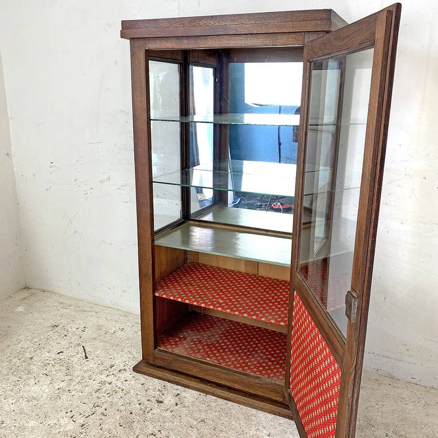 1950s vintage display cabinet