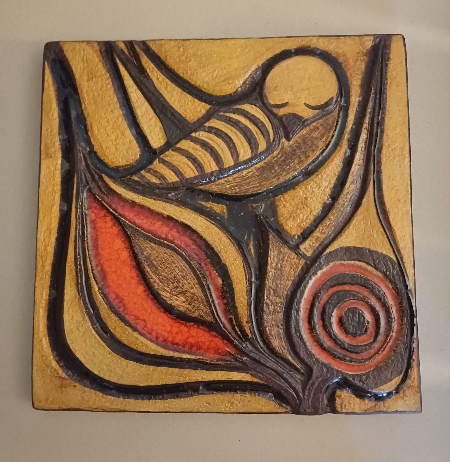 Noomi Backhausen – Soholm Bornholm – Wall plaque in ceramic – 1982
