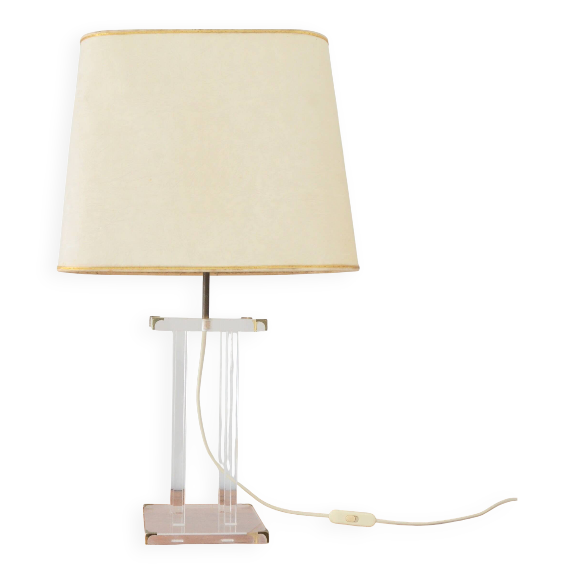 Table lamp » Crystal » David Lange vintage 1970s