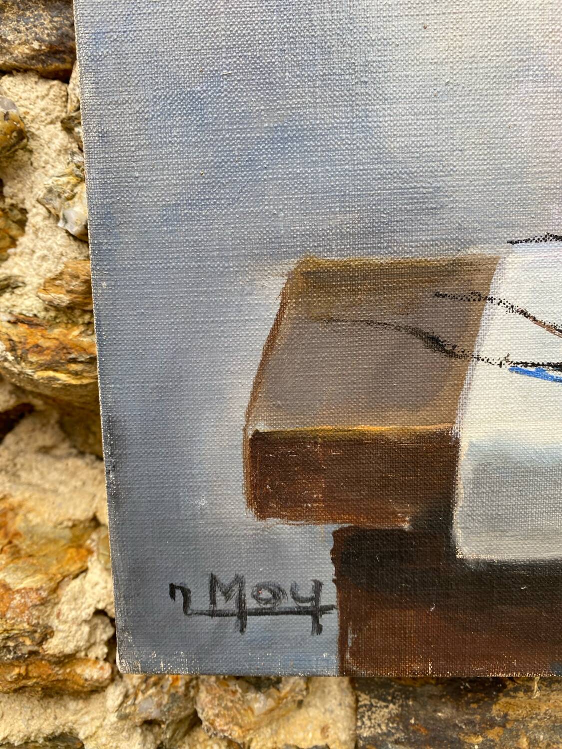 Painting bouquet of dried flowers J.Moy