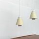 Glass and metal suspensions from the Mid-Century period, set of 2.