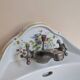 Painted ceramic bathroom set – Vintage floral style