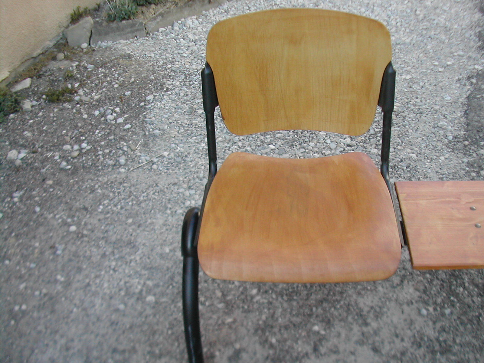 Old restored reception bench