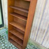 Vintage Scandinavian wooden bookshelf 80x180cm