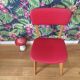 Chair Vintage wood and Red Skai