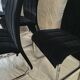 Vintage chrome chairs from the early 1980s.