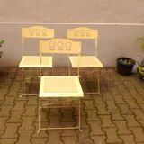 Folding metal garden chairs