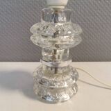 Swedish table lamp in hard pressed crystal glass, from Swedish SSA