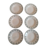 Assiettes creuses en terre de fer Digoin Sarreguemines