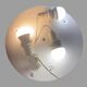 Mid-Century aluminum technology or wall lamp, 70s