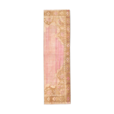 Tapis coureur turc rose et brun, 204x58cm