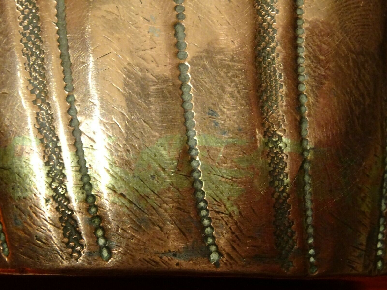 Old hull copper and brass repelled rock decoration XVIII XIX th