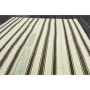 1970s Vintage Turkish Oushak Handmade Wool Cotton Beige Area Rug 150x194
