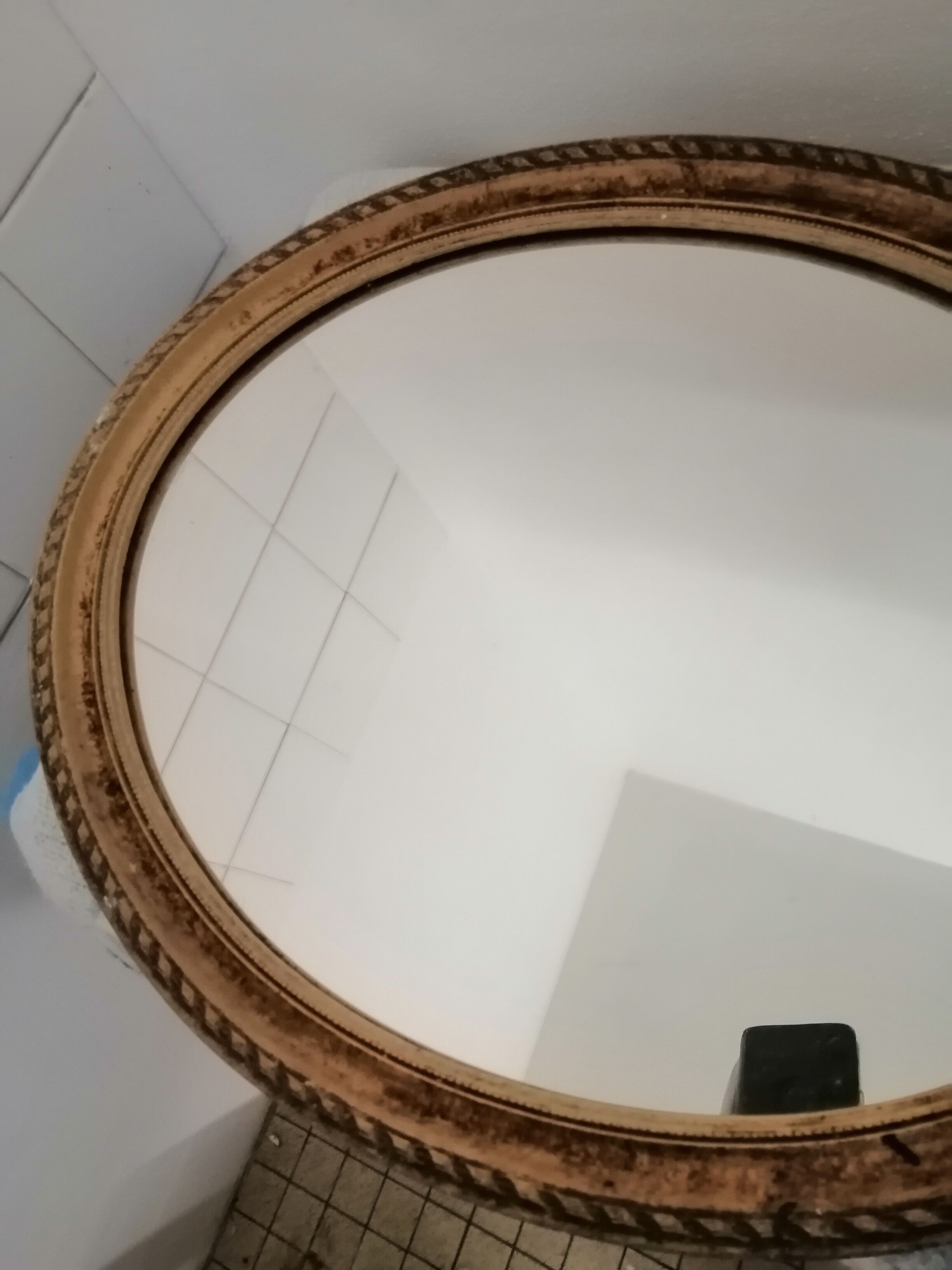 Old oval mirror