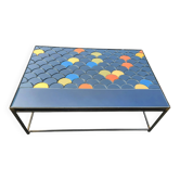 Table Basse Olivier de Schrijver  numérotée 3/8 "Aux reflets marin couleurs