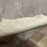 Linen sheet with blue border