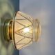 Vintage Art Deco white and gold glass globe wall/ceiling light.