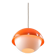 Space Age Italian Orange Plexiglass Pendant Lamp, 1970s