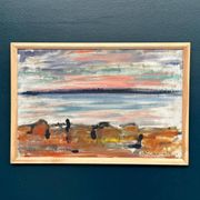 Swedish Oil Painting – “Vårkväll i Göviken” by Vidar Bäckman – Vintage