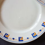 Suite of 4 plates made of Lunéville earthenware