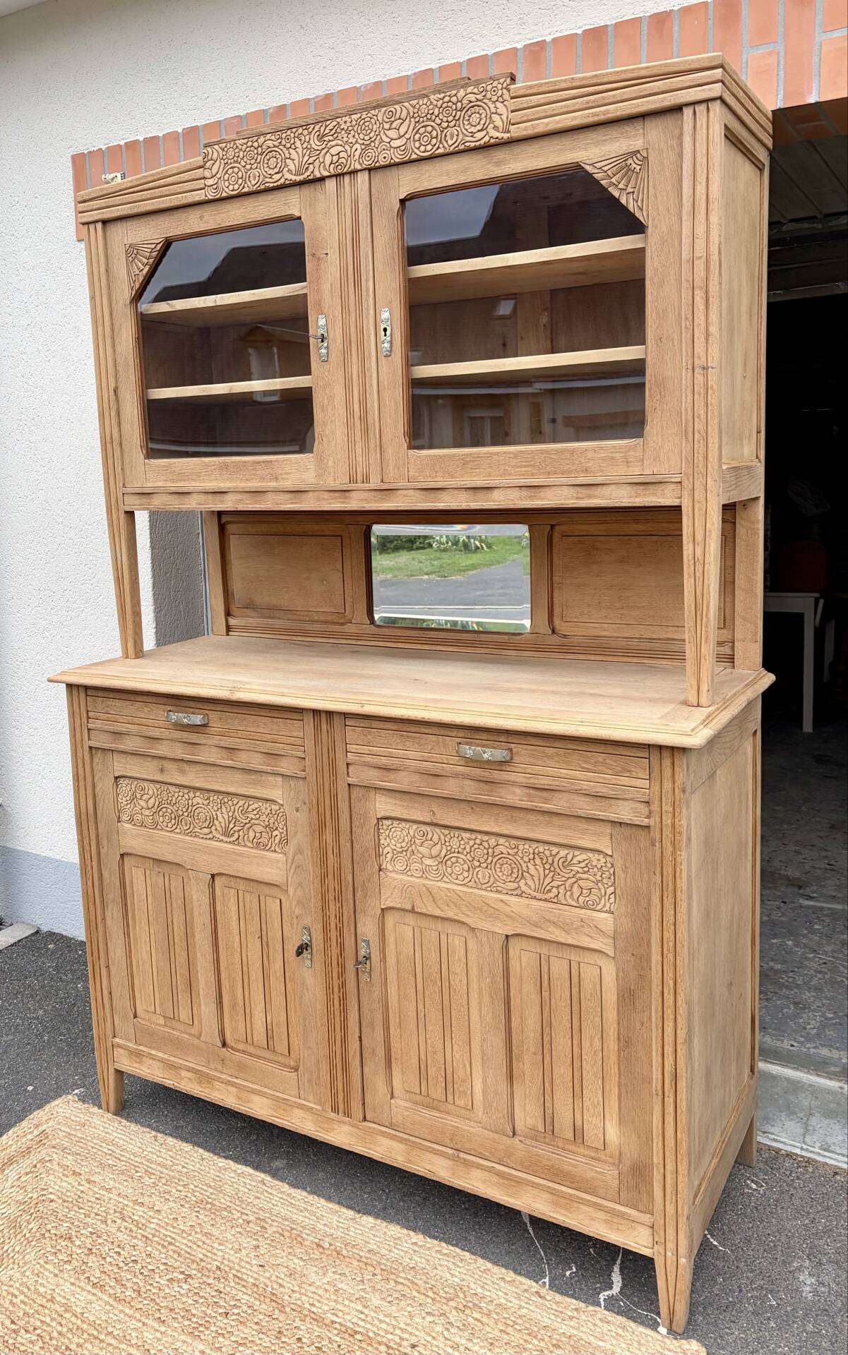 Vaisselier en chêne art deco
