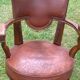 Old leather office chair