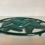 Zoomorphic enameled cast iron trivet