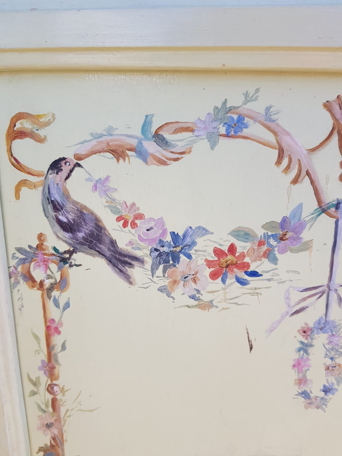 Patterned screen painted 1940/1950