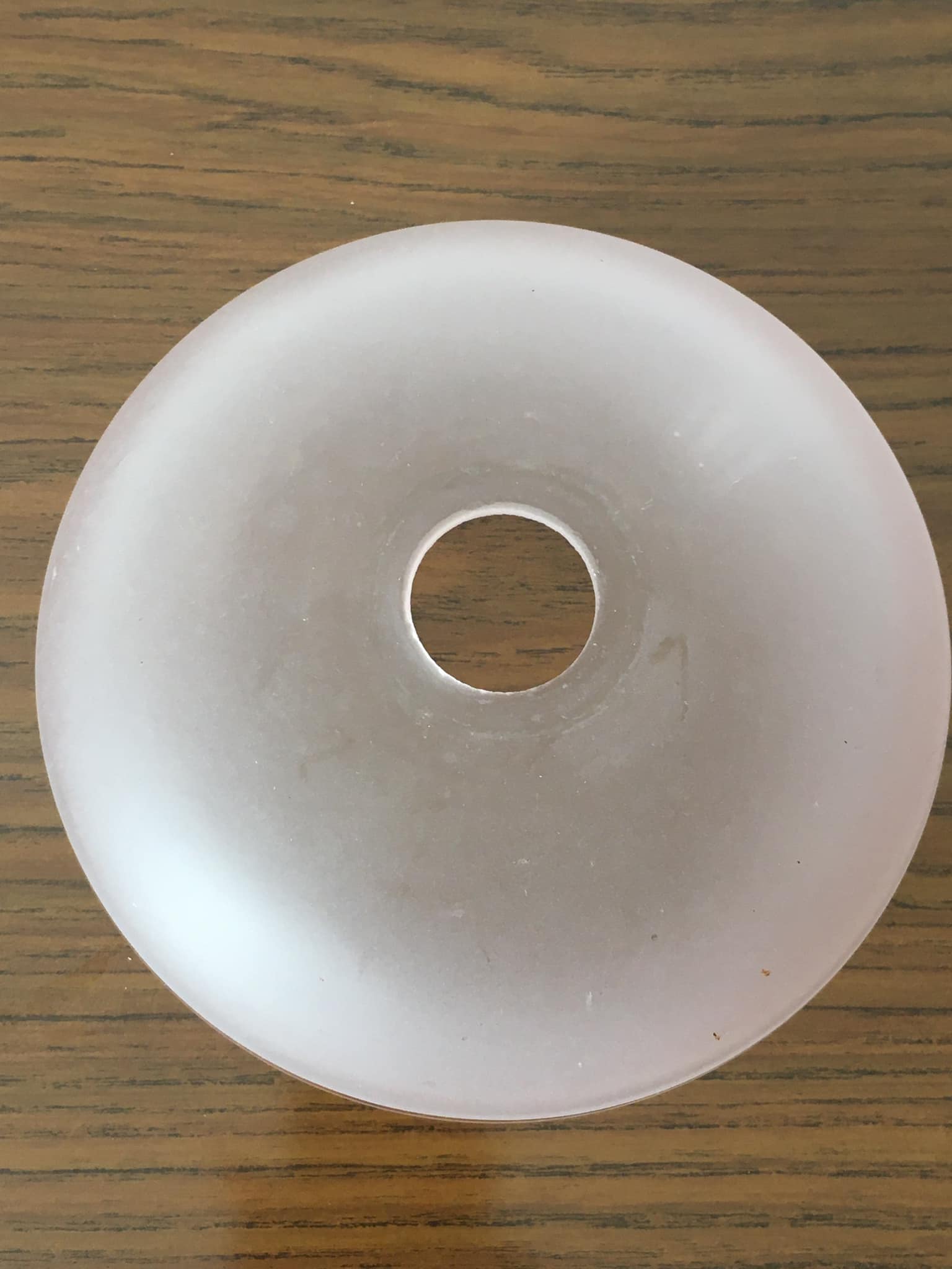 Opaque pink glass globe