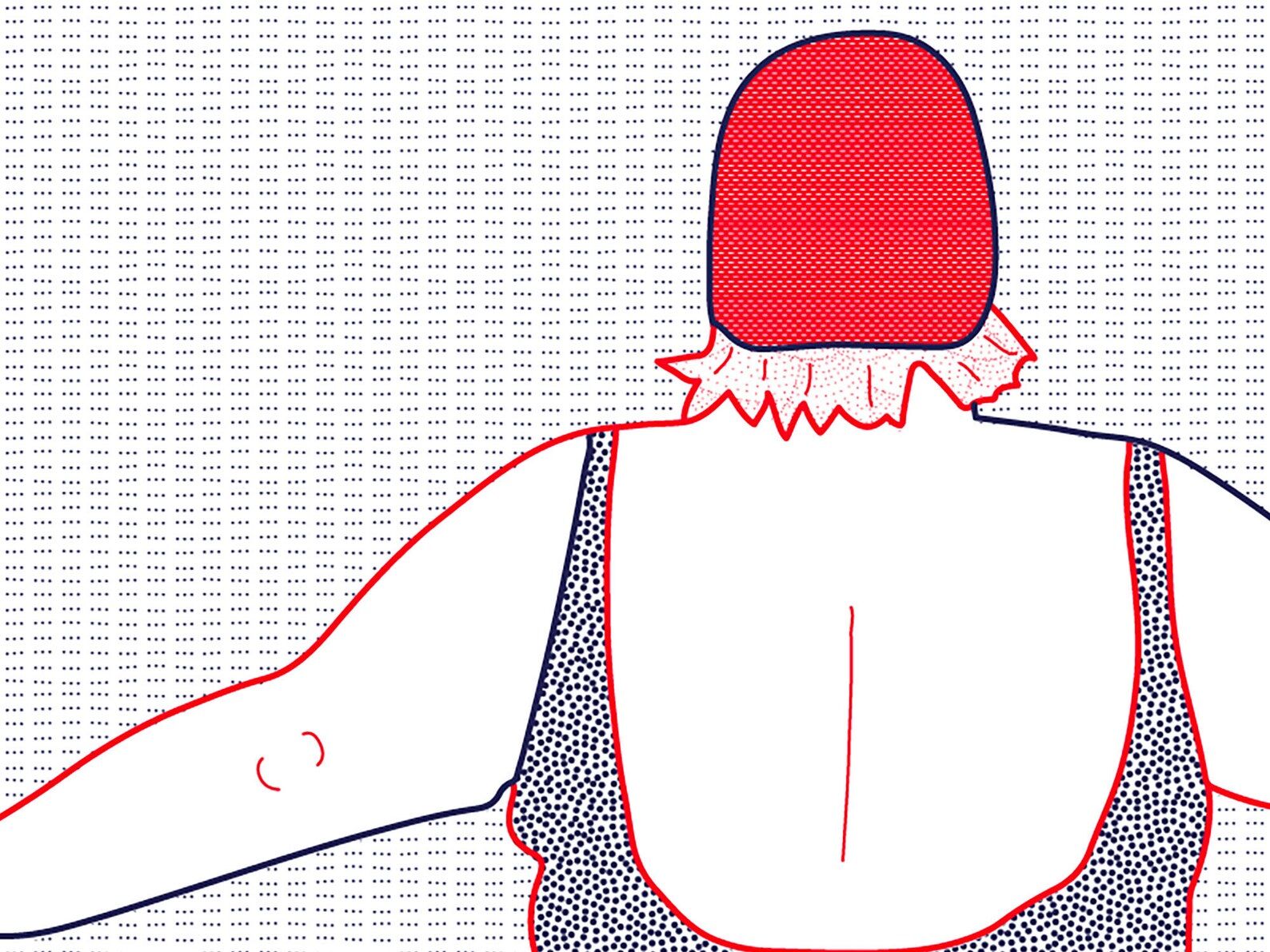 Illustration A4 naiade no. 2/8 brittany bather sea