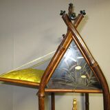 Worker rare, 19th in bamboo and Japan lacquer panels