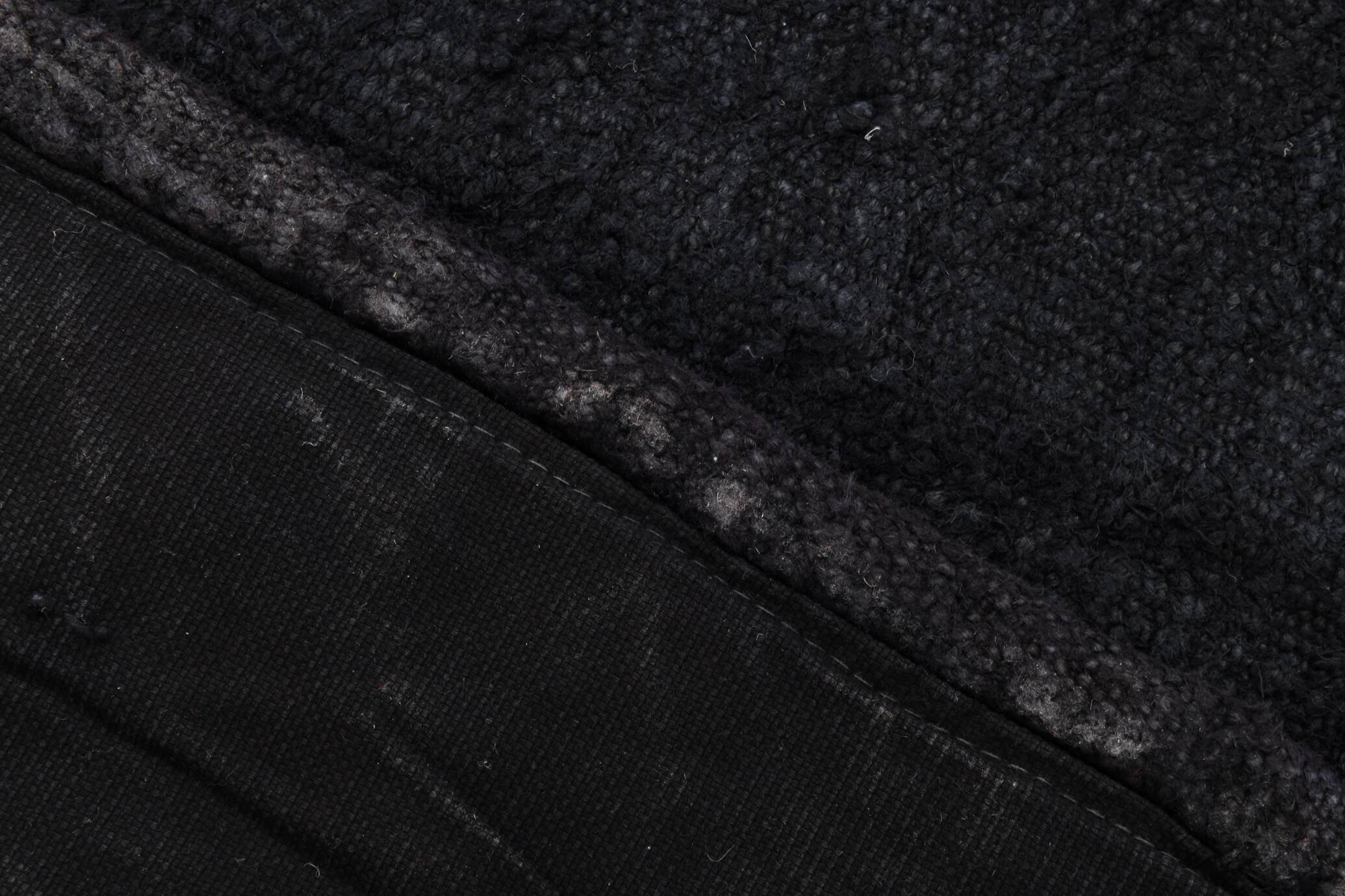 5x7 Dark Navy Blue Solid Turkish Vintage Kilim Rug For Bedroom, 156x223 Cm