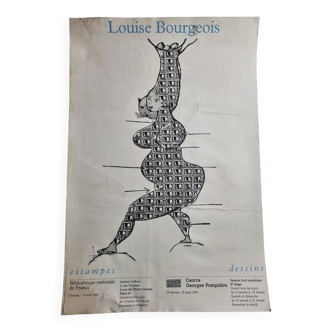 Exhibition poster after Louise Bourgeois, prints, drawings Center Georges Pompidou, 1995