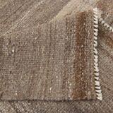 8x10 Brown & Beige Striped Large Kilim Rug, 225x309Cm