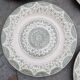 Lot of 8 flat plates in antique English earthenware, fine ware, with patterns.