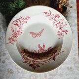 6 mismatched earthenware soup plates lot 8