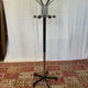 Vintage chrome and black metal parrot coat rack