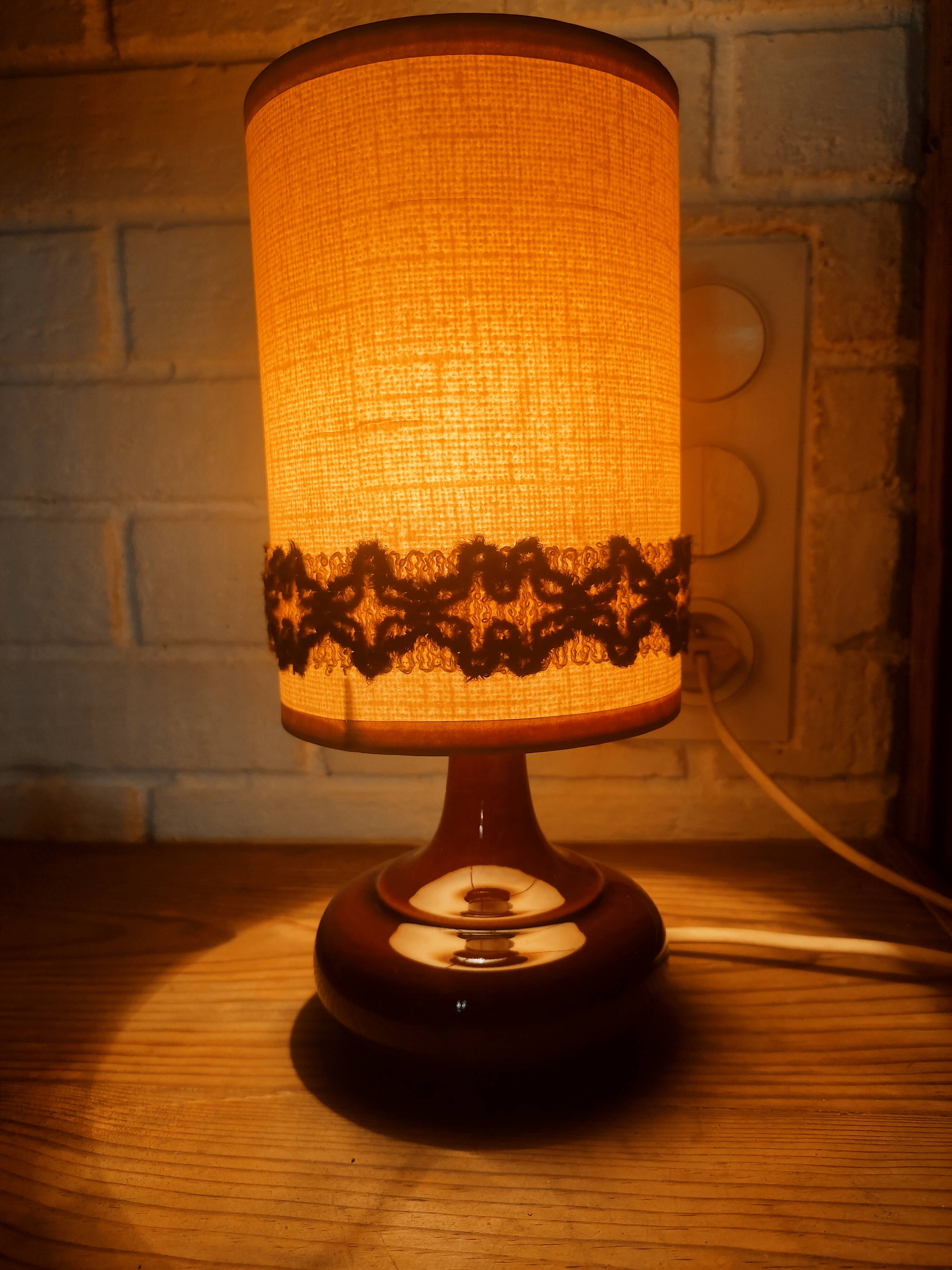 70's ceramic bedside lamp