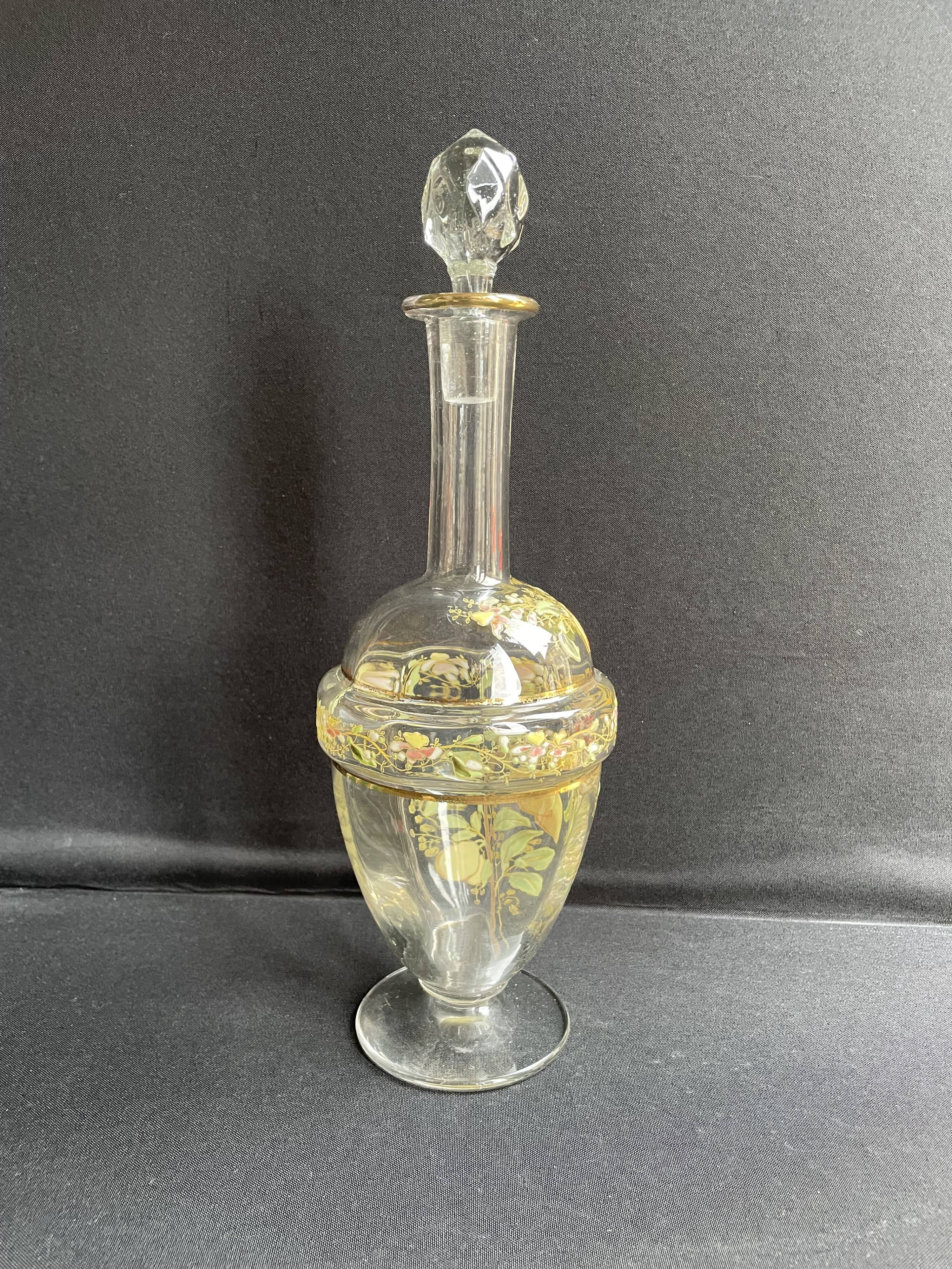 Enamelled decanter François Théodore Legras