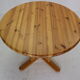Round Solid Pinewood Dinning Table, 1970's Denmark
